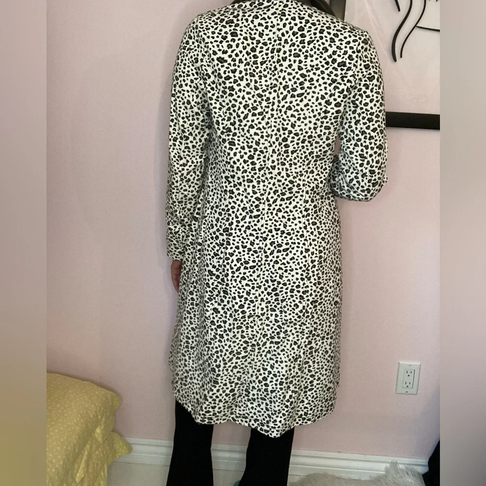 Moon river long cheetah print denim jacket - Picture 3 of 8